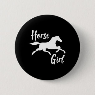 Badge Rond 5 Cm Horseback Riding Horse Girl