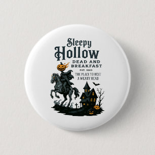 Badge Rond 5 Cm Horseman Halloween Sleepy Hollow Vintage Headless
