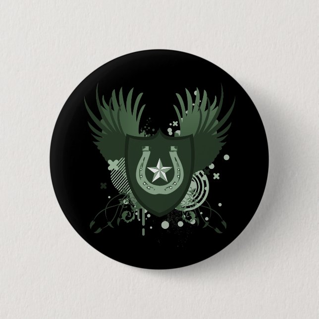 Badge Rond 5 Cm horseshoe : hi-fi : (Devant)