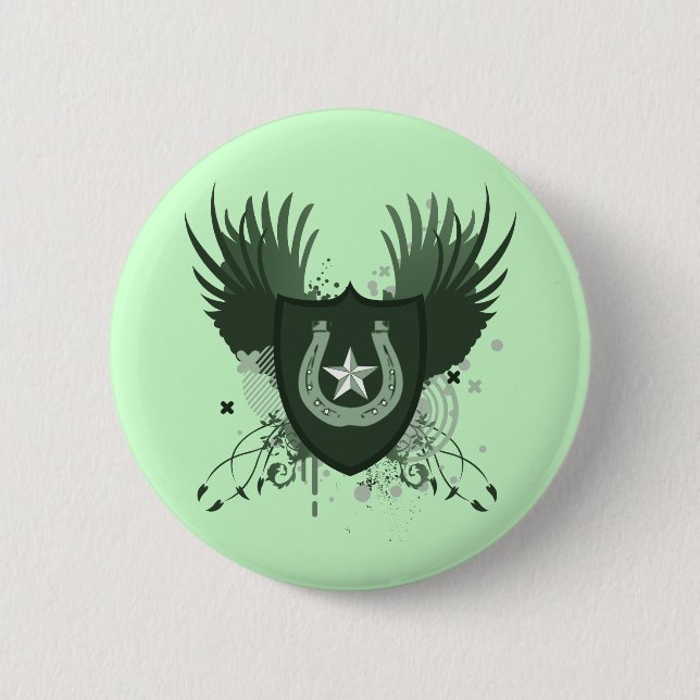 Badge Rond 5 Cm horseshoe : hi-fi : (Devant)