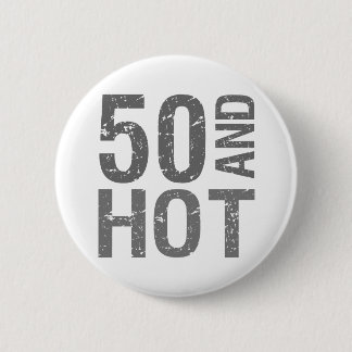 Badge Rond 5 Cm Hot 50th Birthday