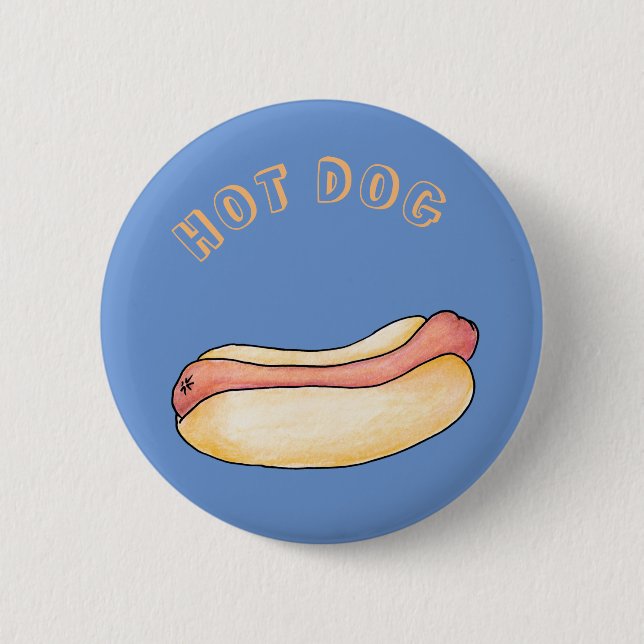 Badge Rond 5 Cm Hot dog (Devant)