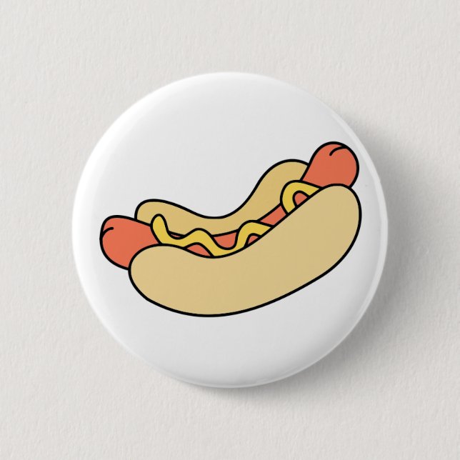 Badge Rond 5 Cm Hot-dog (Devant)