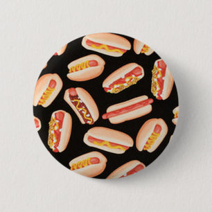 Badge Rond 5 Cm Hot-dogs