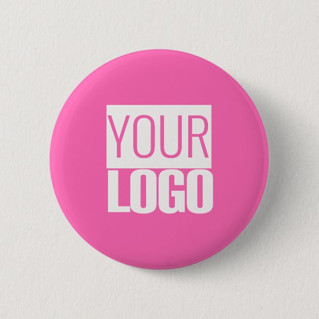 Badge Rond 5 Cm  hot pink - add your  logo  (Devant)