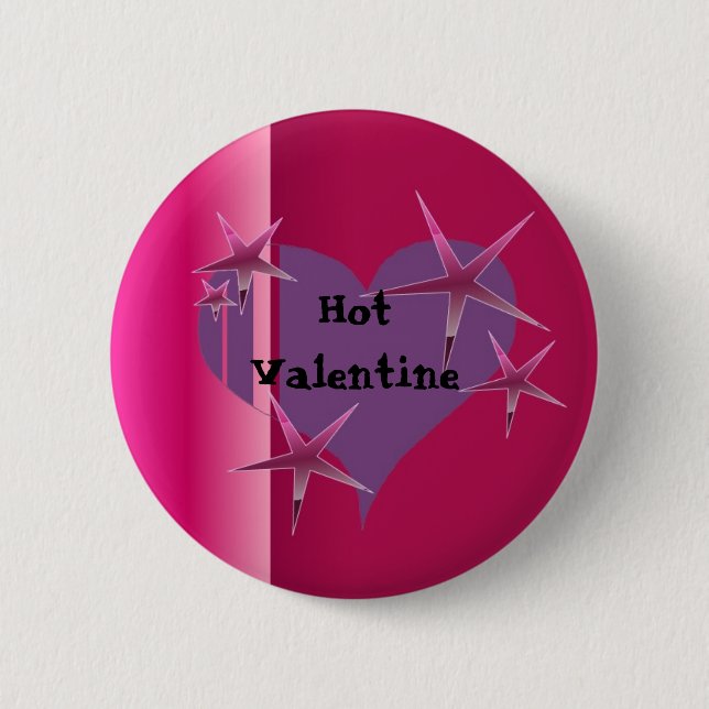 Badge Rond 5 Cm Hot Valentine (Devant)