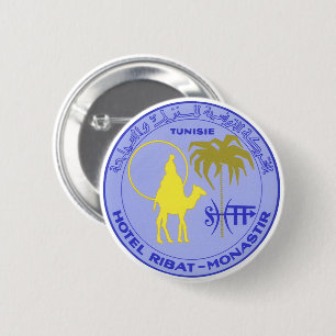 Badge Rond 5 Cm Hôtel Vintage voyage Ribat à Monastir, Tunisie