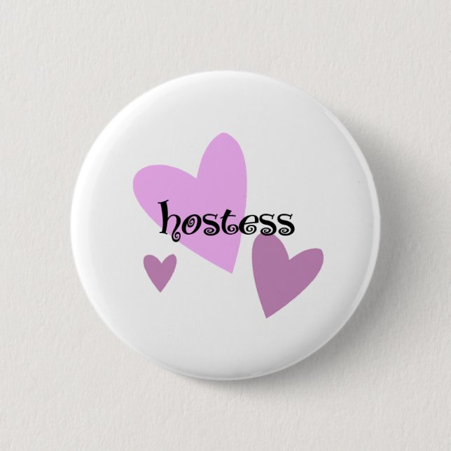 Badge Rond 5 Cm Hôtesse (Devant)