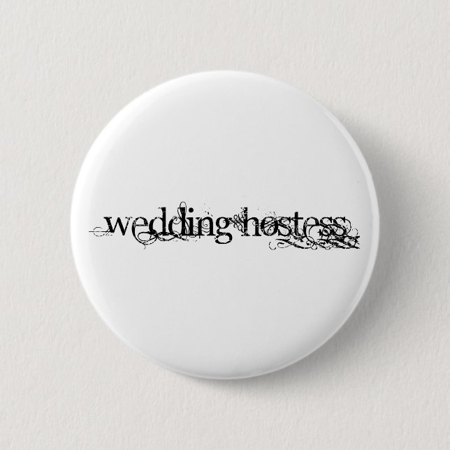 Badge Rond 5 Cm Hôtesse de mariage (Devant)