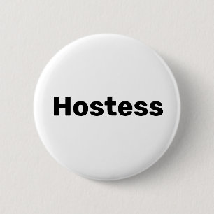 Badge Rond 5 Cm Hôtesse Fête de mariage minimaliste Enterrement de