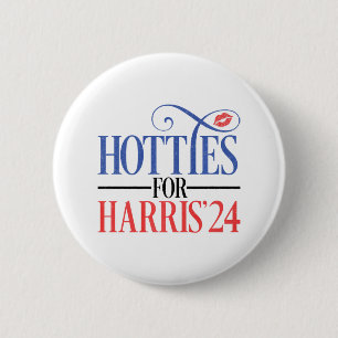 Badge Rond 5 Cm Hotties For Harris 2024