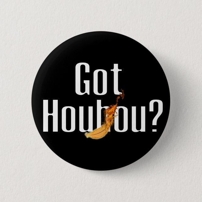 Badge Rond 5 Cm Houhou obtenu ? (Devant)