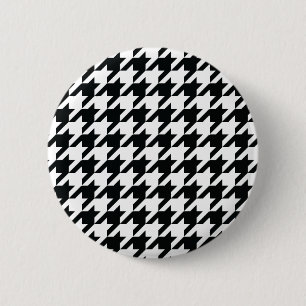 Badge Rond 5 Cm Houndstooth