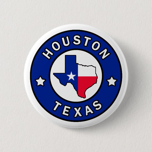 Badge Rond 5 Cm Houston Texas (Devant)