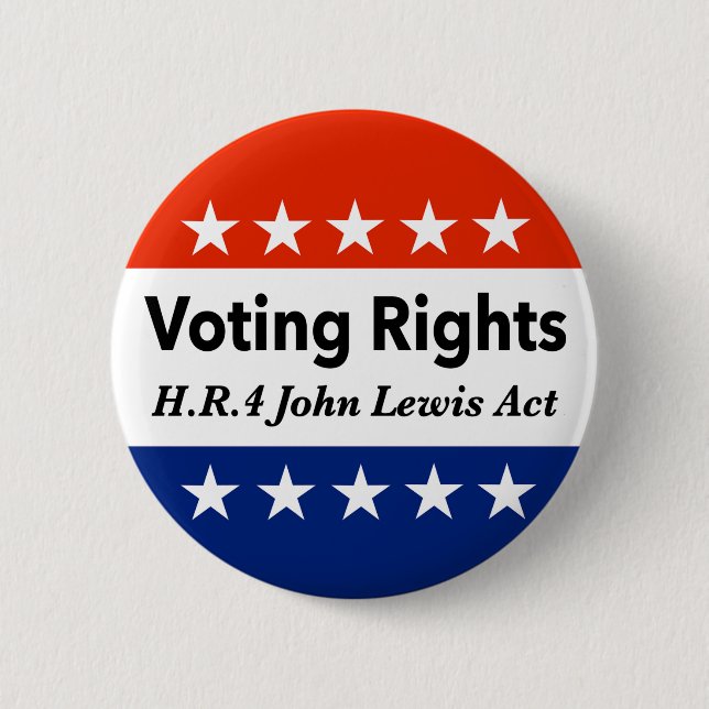 Badge Rond 5 Cm HR4 John Lewis Loi sur les droits de vote (Devant)