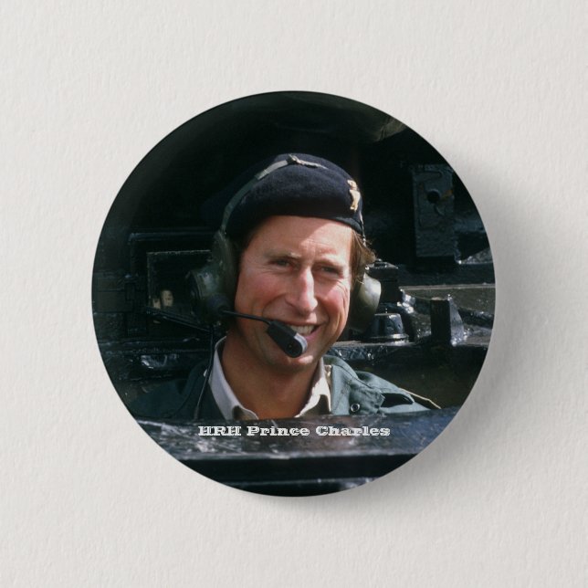 Badge Rond 5 Cm HRH Prince Charles (Devant)