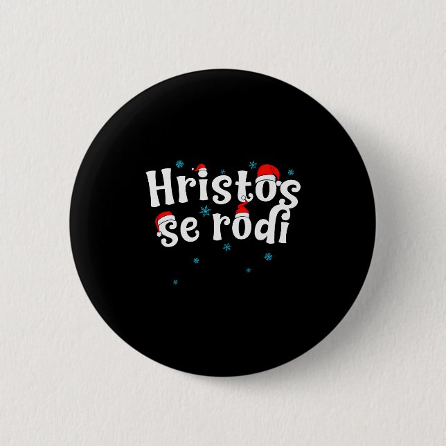 Badge Rond 5 Cm Hristos Se Rodi Serbian Christmas  (Devant)