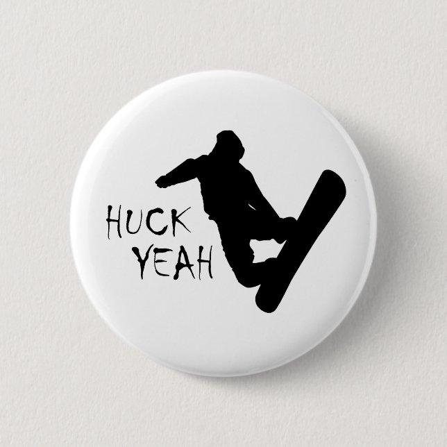 Badge Rond 5 Cm Huck Yeah (Devant)