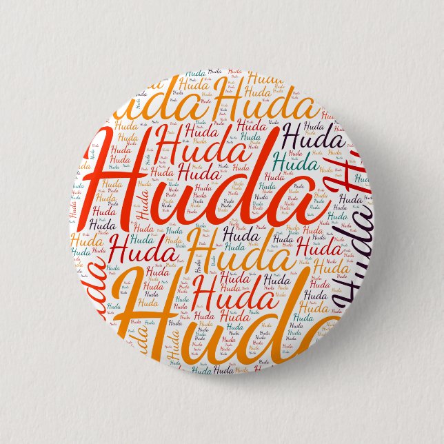 Badge Rond 5 Cm Huda (Devant)
