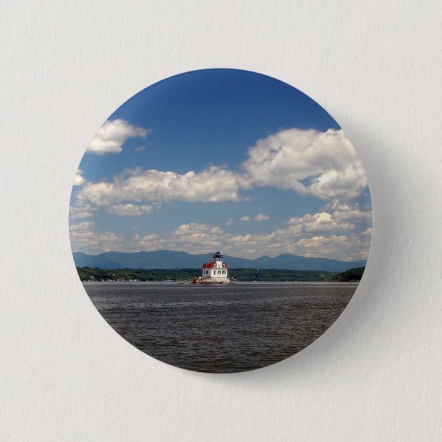 Badge Rond 5 Cm Hudson River Lighthouse (Devant)