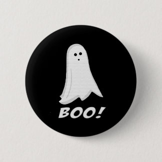 Badge Rond 5 Cm Huez ! Bouton mignon de fantôme de Halloween