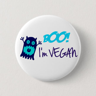 Badge Rond 5 Cm Huez ! Je suis végétalien