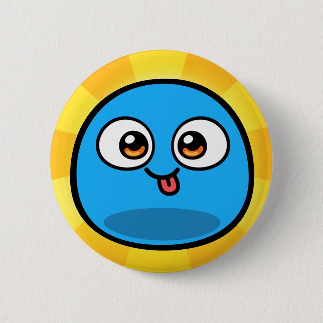 Badge Rond 5 Cm Huez le bouton (Devant)