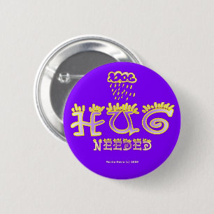 Badge Rond 5 Cm Hug - Un mot positif