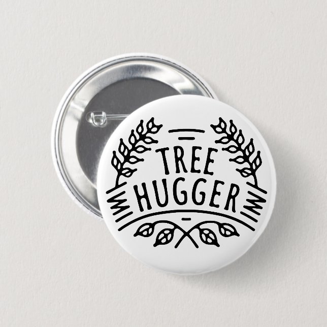 Badge Rond 5 Cm Hugger d'arbre (Devant & derrière)