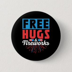 Badge Rond 5 Cm Hugues Gratuites Et Fireworks 4 juillet Indépendan