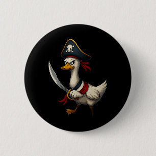 Badge Rond 5 Cm Hugvyn Halloween Pirate Goose Costume d'oie Éffray