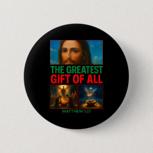 Badge Rond 5 Cm Hugvyn Noël Bébé Jésus Scène de la Nativité Christ