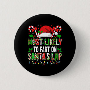 Badge Rond 5 Cm Hugvyn Noël Le Plus Susceptible De Partir À Père N