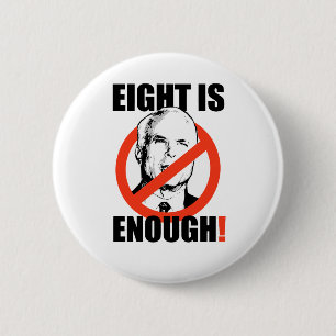 BADGE ROND 5 CM HUIT EST ASSEZ DE BOUTON