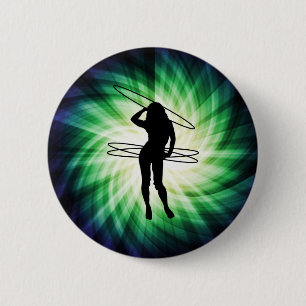 Badge Rond 5 Cm Hula Hoop Girl ; Cool