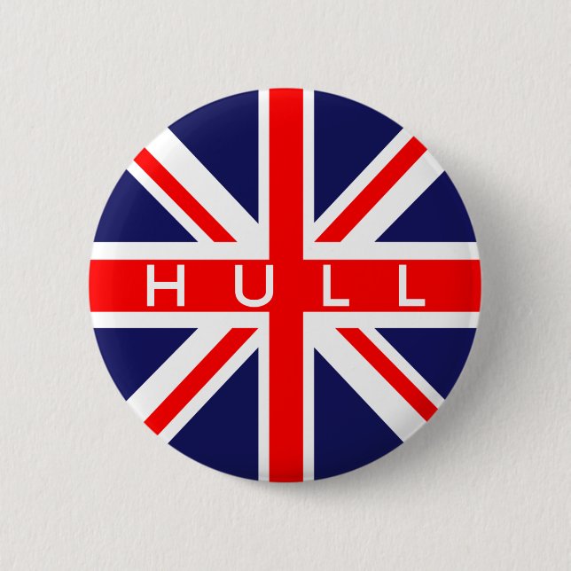 Badge Rond 5 Cm Hull : Drapeau britannique (Devant)