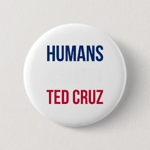 Badge Rond 5 Cm Humains contre Ted Cruz - Drapeau du Texas