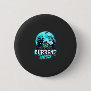 Badge Rond 5 Cm Humeur actuelle d'Halloween Citrouille ensorcelée