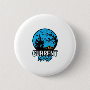 Badge Rond 5 Cm Humeur actuelle Halloween Gravure Vintage Vecteur_
