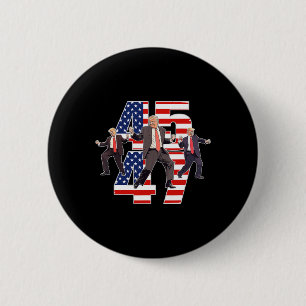 Badge Rond 5 Cm Humoristique Trump Danseuse De Victoire Trump Dans