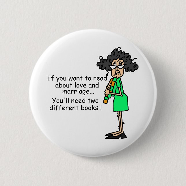 Badge Rond 5 Cm Humour d'amour et de mariage (Devant)