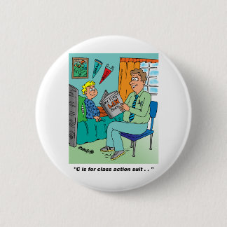 Badge Rond 5 Cm Humour de bande dessinée de procès collectif