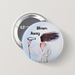 Badge Rond 5 Cm Humour de cheveux