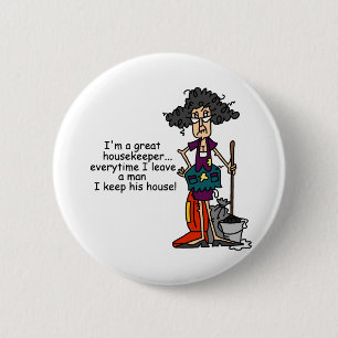 Badge Rond 5 Cm Humour de femme de charge