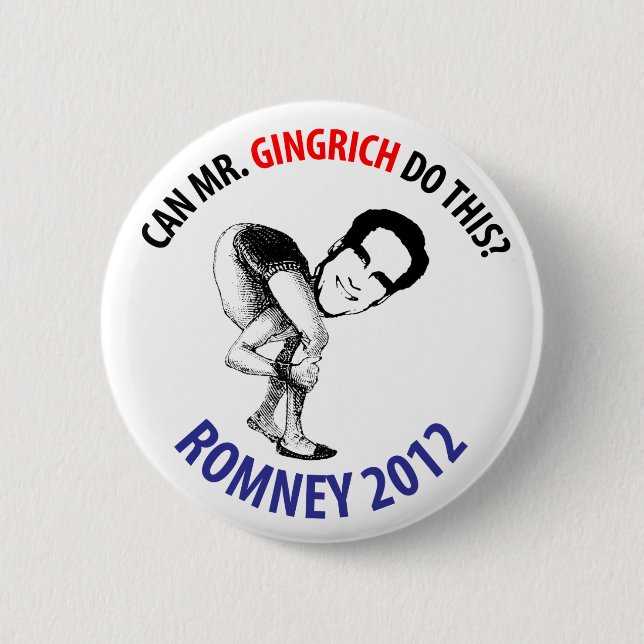 Badge Rond 5 Cm Humour de Romney 2012 (Devant)