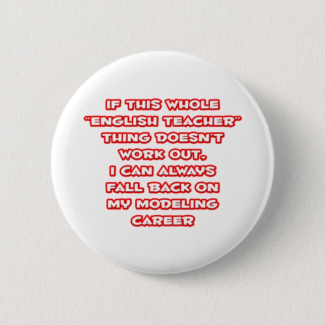 Badge Rond 5 Cm Humour enseignant anglais ... Modélisation de la c (Devant)