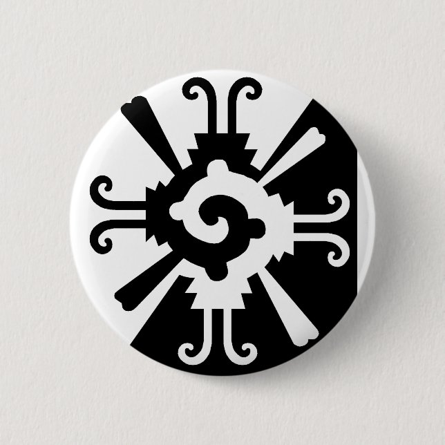 Badge Rond 5 Cm Hunab Ku-noir et blanc (Devant)