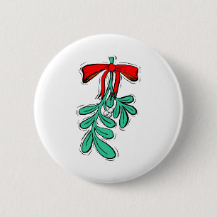 Badge Rond 5 Cm Hung Mistletoe