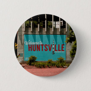 Badge Rond 5 Cm Huntsville Alabama Rocket City