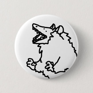 Badge Rond 5 Cm hurlement du bouton d'opossum